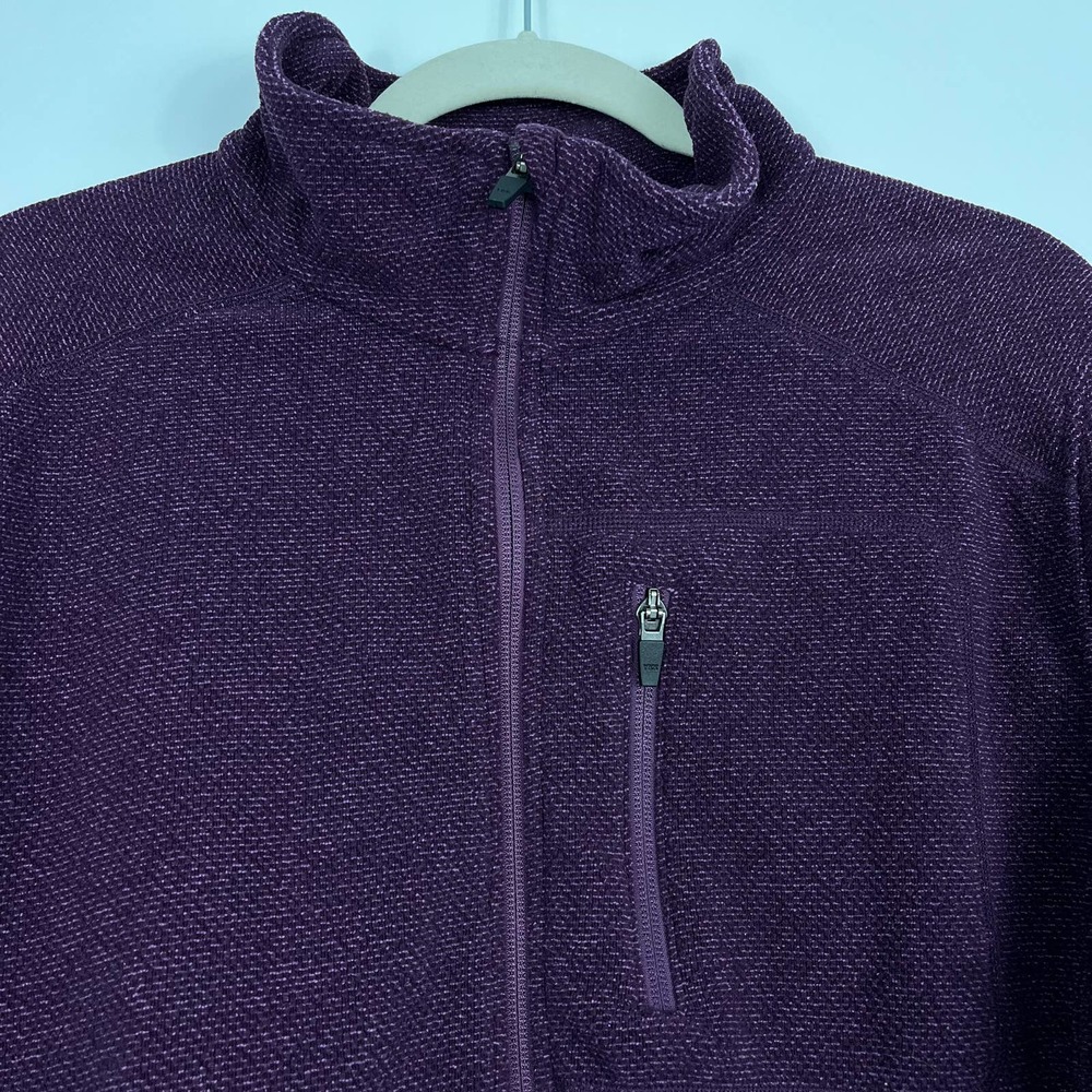 Duluth Men XXL Checkpoint Violet Full Zip Mock Jacket Softshell Fleece Pockets - Picture 3 of 13